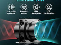 Hg power axiale buisventilator 100 mm - afbeelding 2 van  6