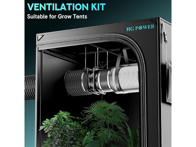 Hg power axiale buisventilator 100 mm - afbeelding 3 van  6