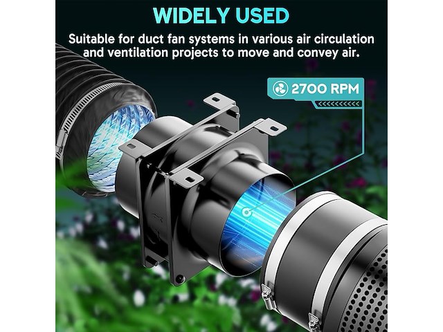 Hg power axiale buisventilator 100 mm - afbeelding 4 van  6