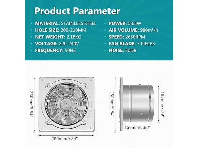 Hg power drain fan - afbeelding 3 van  4