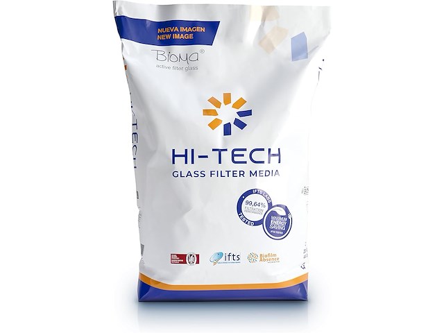 Hi-tech 20 kg – wit filterglaszand - afbeelding 1 van  3