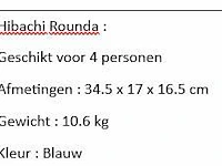 Hibachi rounda blauw - afbeelding 2 van  2
