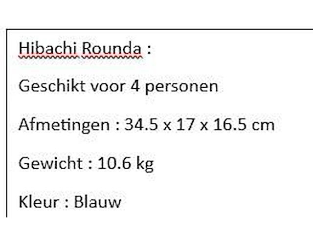 Hibachi rounda blauw - afbeelding 2 van  2