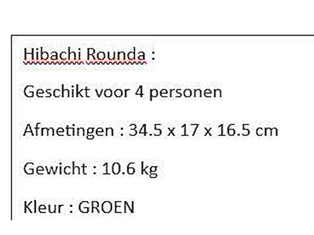 Hibachi rounda groen - afbeelding 2 van  2