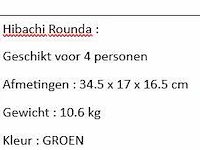 Hibachi rounda groen - afbeelding 2 van  2