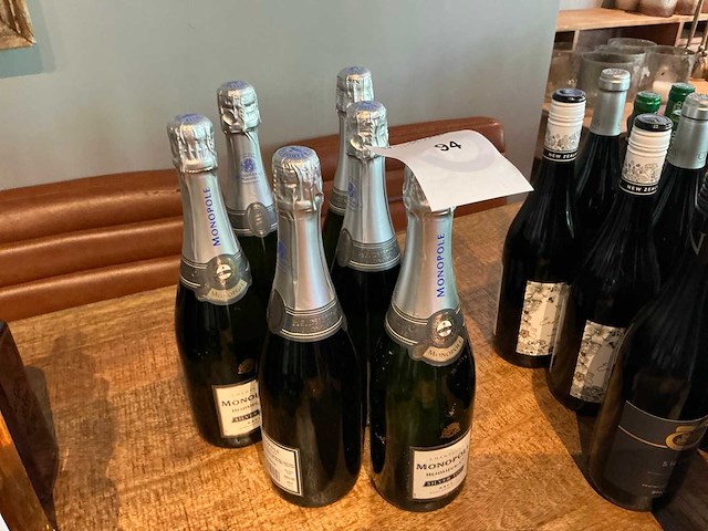Hiedsieck & co monopole silver top brut champagne (6x) - afbeelding 1 van  3