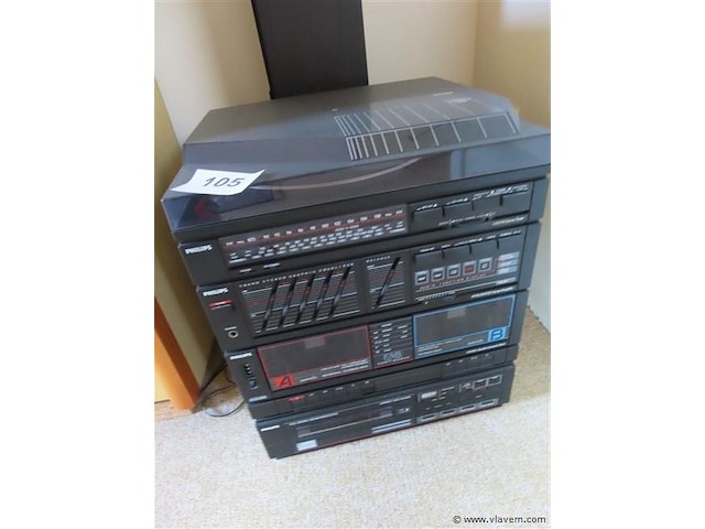 Hifi keten met 2 boxen, werking onbekend - afbeelding 2 van  3