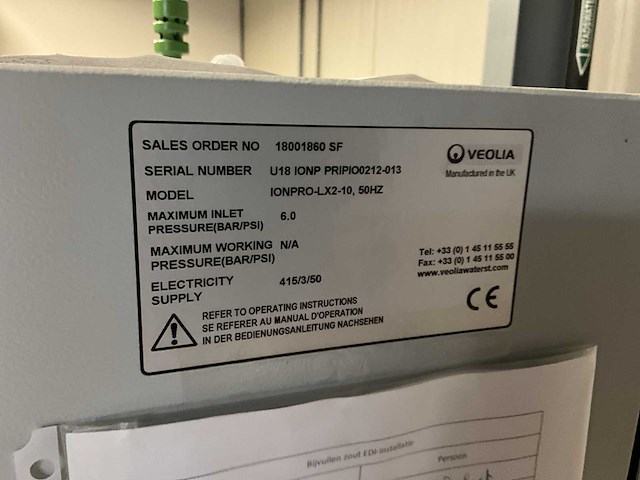 High purity water production system veolia u18 ionpro-lx2-10 - afbeelding 8 van  12