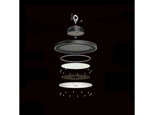 Highbay ufo 100w - dimbaar - koud wit 6500k x (10) - afbeelding 7 van  9