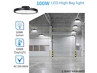 Highbay ufo 100w - dimbaar - koud wit 6500k x (5) - afbeelding 1 van  4