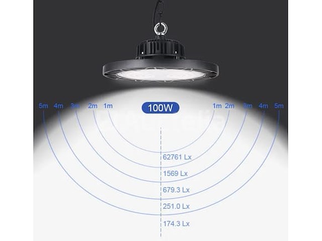 Highbay ufo 100w - pro design smd - dimbaar - koud wit 6500k x (20) - afbeelding 3 van  9