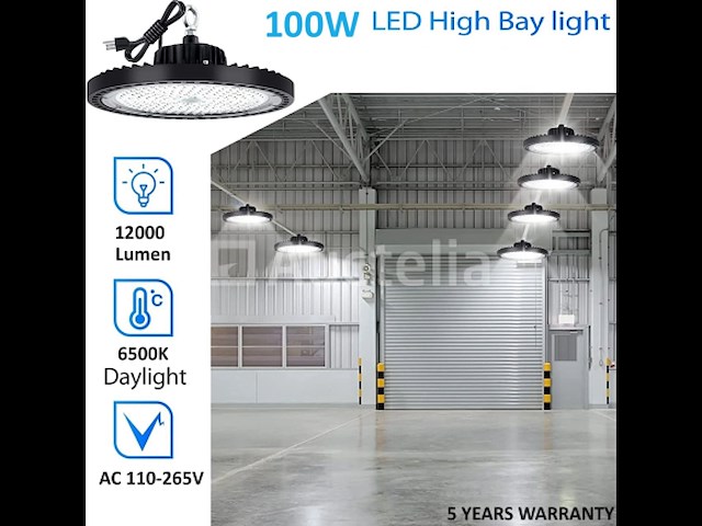 Highbay ufo 100w - pro design smd - dimbaar - koud wit 6500k x (40) - afbeelding 1 van  9