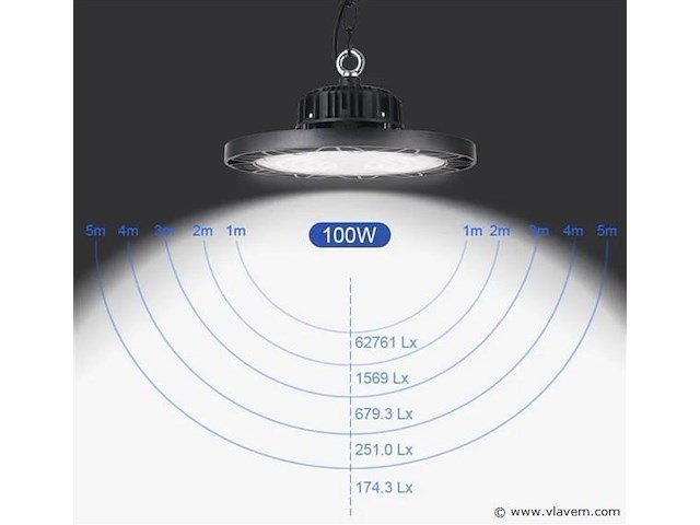 Highbay ufo 100w - pro design smd - dimbaar - koud wit 6500k x (40) - afbeelding 2 van  9
