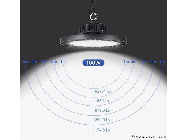 Highbay ufo 100w - pro design smd - dimbaar - koud wit 6500k x (8) - afbeelding 5 van  9