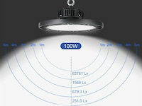 Highbay ufo 100w - pro design smd - dimbaar - koud wit 6500k x (8) - afbeelding 7 van  10
