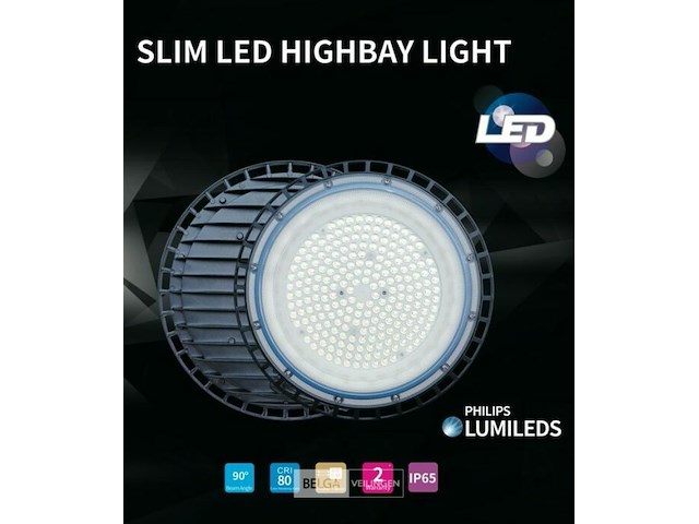 Highbay ufo 135w - slim design smd - koud wit 6500k x (10) - afbeelding 4 van  6