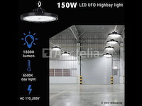 Highbay ufo 150w - pro design smd - dimbaar - koud wit 6500k x (4) - afbeelding 7 van  9