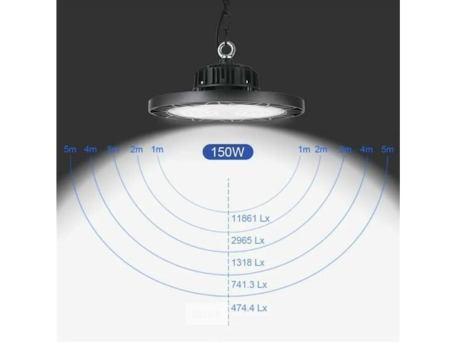 Highbay ufo 150w - pro design smd - dimbaar - koud wit 6500k x (8) - afbeelding 5 van  10