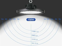 Highbay ufo 150w - pro design smd - dimbaar - koud wit 6500k x (8) - afbeelding 5 van  10