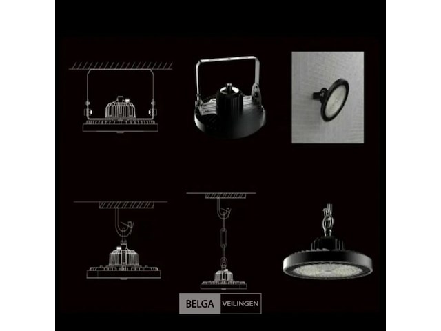 Highbay ufo 150w - pro design smd - dimbaar - koud wit 6500k x (8) - afbeelding 9 van  10