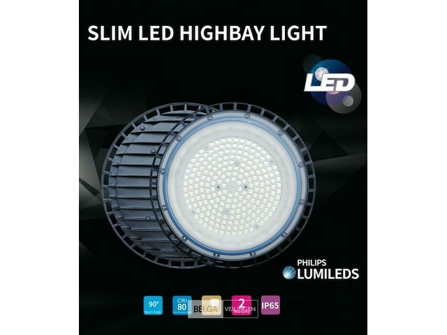 Highbay ufo 180w - slim design smd - koud wit 6500k x (50) - afbeelding 4 van  6
