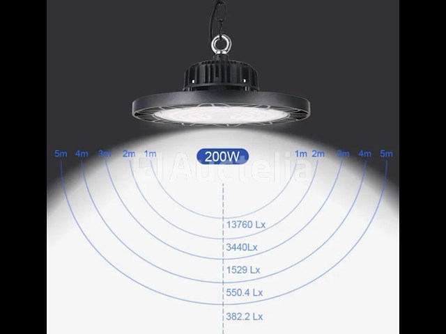 Highbay ufo 200w - pro design smd - dimbaar - koud wit 6500k x (20) - afbeelding 5 van  9