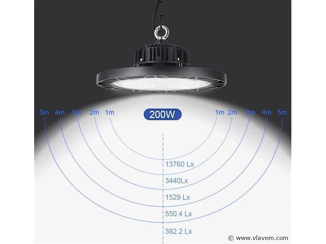 Highbay ufo 200w - pro design smd - dimbaar - koud wit 6500k x (20) - afbeelding 2 van  9
