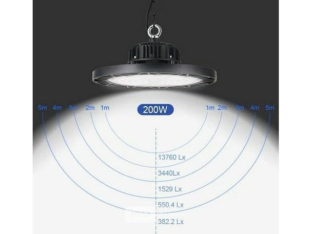 Highbay ufo 200w - pro design smd - dimbaar - koud wit 6500k x (40) - afbeelding 4 van  10