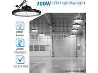 Highbay ufo 200w - pro design smd - dimbaar - koud wit 6500k x (4) - afbeelding 2 van  9