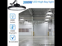 Highbay ufo 200w - pro design smd - dimbaar - koud wit 6500k x (8) - afbeelding 7 van  9
