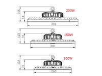 Highbay ufo 200w - pro design smd - dimbaar - koud wit 6500k x (8) - afbeelding 4 van  9