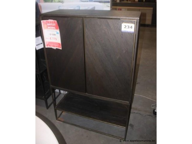 Highboard 2d+1n 100cm city 40945can castle antraciet - afbeelding 1 van  2