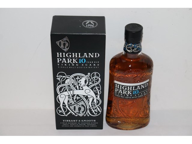 Highland park 10 years viking scars 70cl - afbeelding 1 van  5