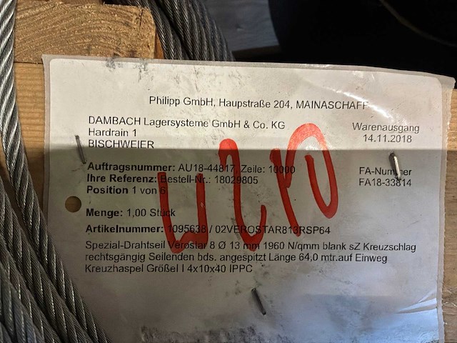 Hijskabel voor rolbrug - afbeelding 3 van  5
