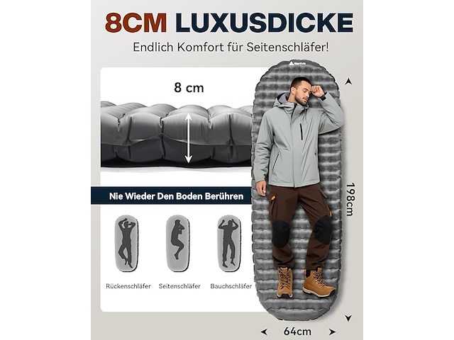 Hikenture opblaasbare slaapmat - afbeelding 3 van  4