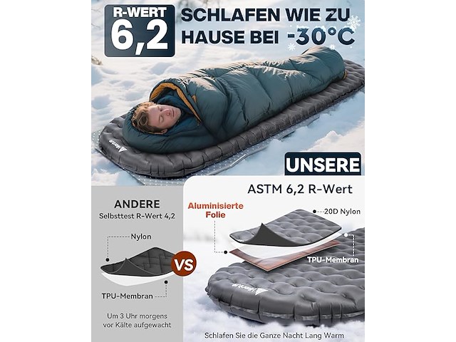 Hikenture opblaasbare slaapmat - afbeelding 4 van  4