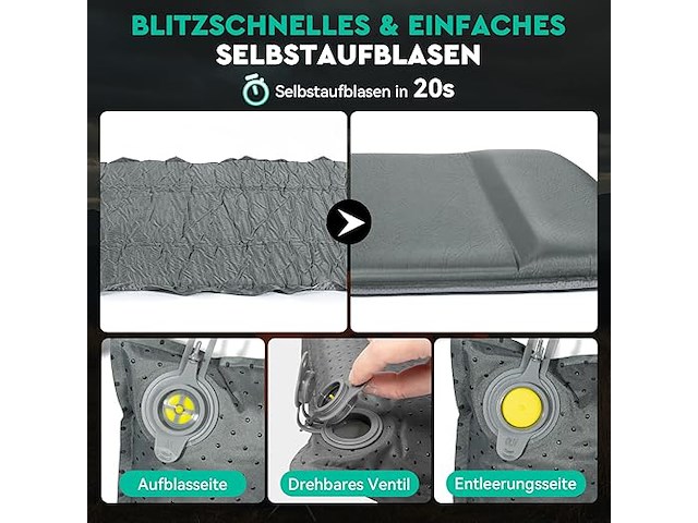 Hikenture zelfopblazende campingmatras - afbeelding 5 van  5