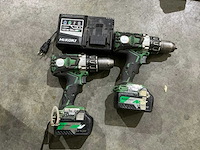Hikoki ds18dbl2 schroefboormachine (2x) - afbeelding 1 van  3