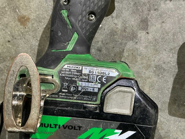 Hikoki ds18dbl2 schroefboormachine (2x) - afbeelding 2 van  3