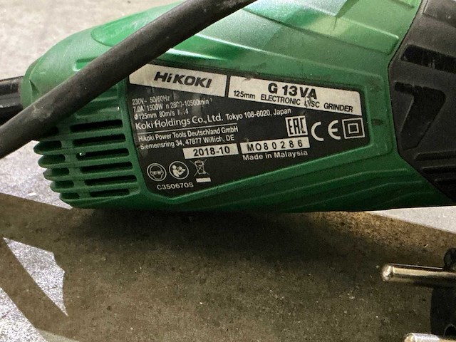 Hikoki g13va haakse slijpmachine - afbeelding 3 van  3