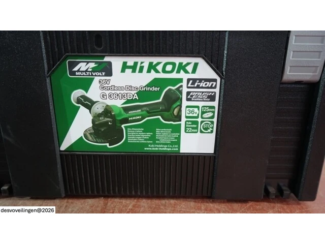 Hikoki g3613daw2z/ accu haakse-slijper - afbeelding 3 van  6