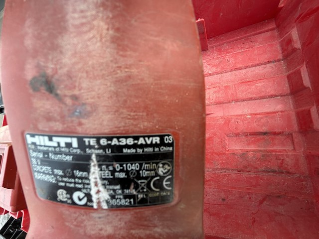 Hilti accu boorhamer te 6-a36 - afbeelding 1 van  6