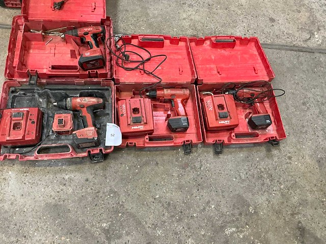Hilti accu schroefboormachine (4x) - afbeelding 1 van  7