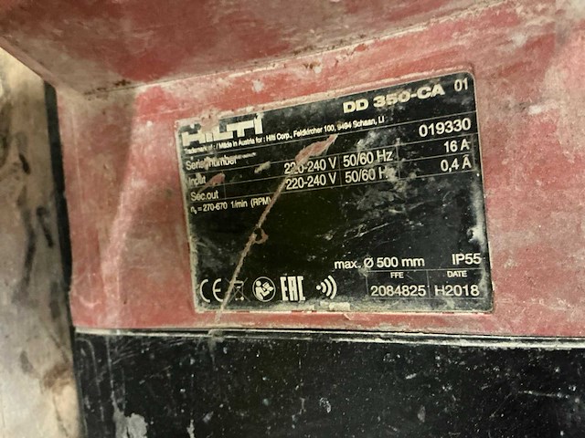 Hilti dd 350-ca diamantboormachine - afbeelding 5 van  5