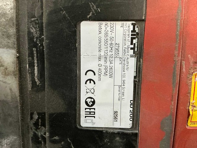 Hilti dd200 kernboormachine te herstellen - afbeelding 5 van  5