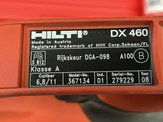 Hilti dx460 studgun - afbeelding 3 van  5