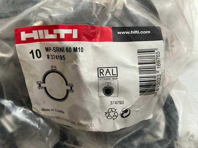 Hilti mp-srni 60 m10 zak buizen beugels (12x) - afbeelding 3 van  4