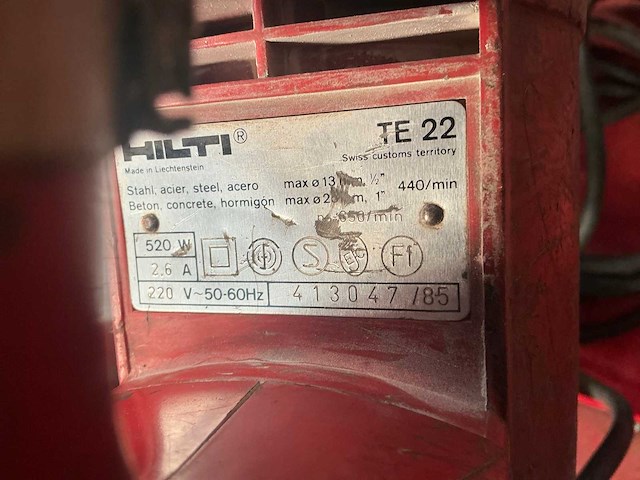 Hilti te 22 boormachine - afbeelding 4 van  5