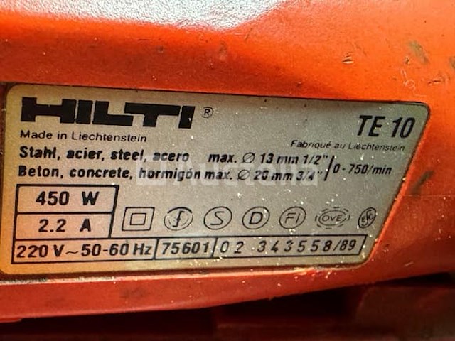 Hilti te10 hamerboor - afbeelding 9 van  12