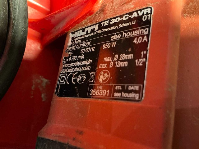 Hilti te30-c combihamer - afbeelding 5 van  5